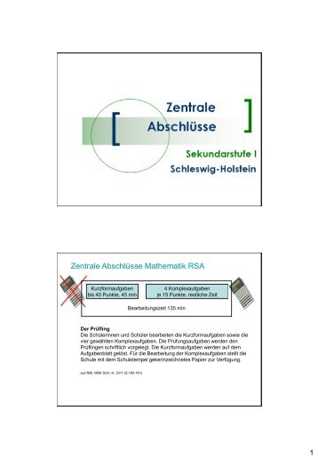 Präsentation der Arbeitsgruppe Mathematik - Zentrale Abschlüsse in ...