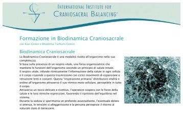 Calendario 2011 - International Institut for Craniosacral Balancing