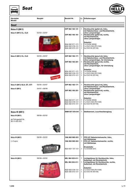 Hella Beleuchtung 2011/2012 - Technomag