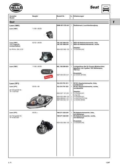 Hella Beleuchtung 2011/2012 - Technomag