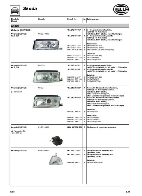 Hella Beleuchtung 2011/2012 - Technomag