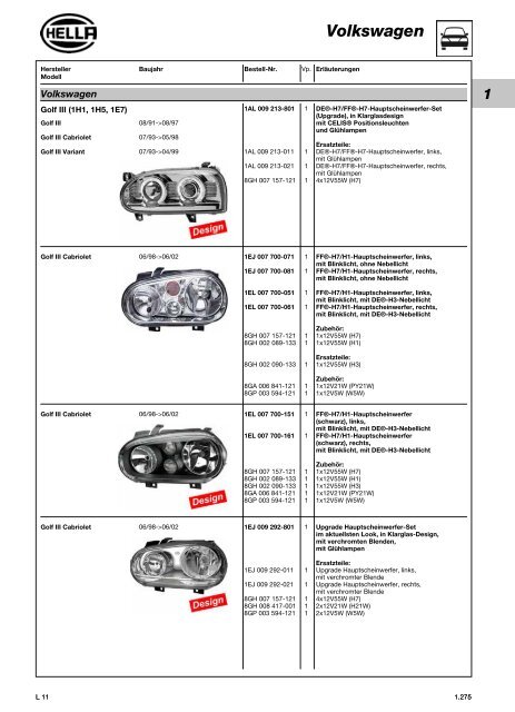 Hella Beleuchtung 2011/2012 - Technomag