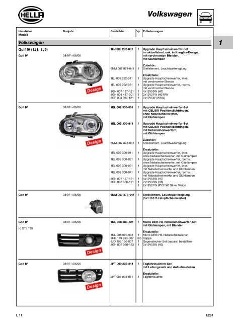 Hella Beleuchtung 2011/2012 - Technomag