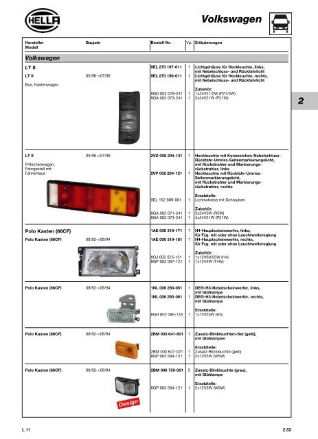 Hella Beleuchtung 2011/2012 - Technomag