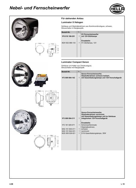 Hella Beleuchtung 2011/2012 - Technomag