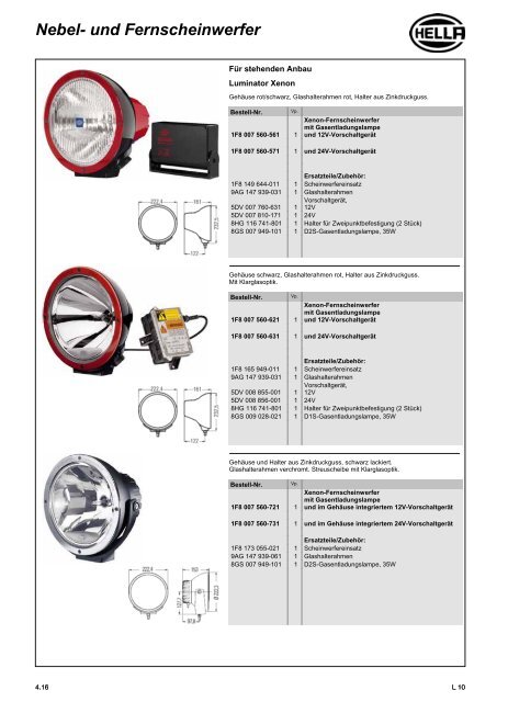 Hella Beleuchtung 2011/2012 - Technomag