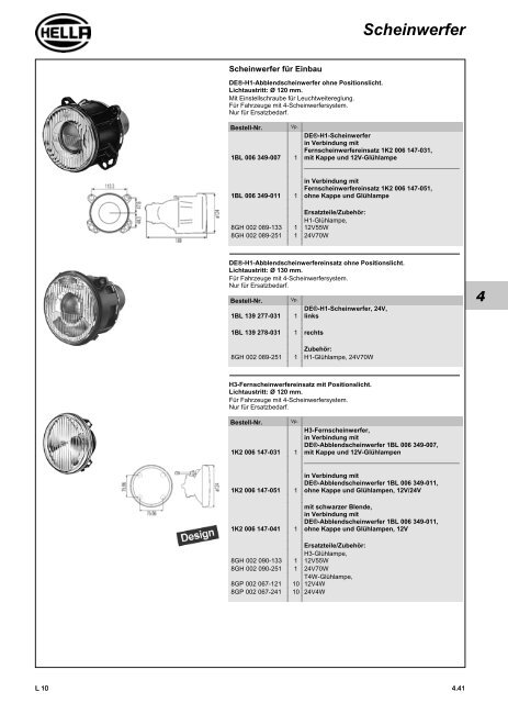 Hella Beleuchtung 2011/2012 - Technomag