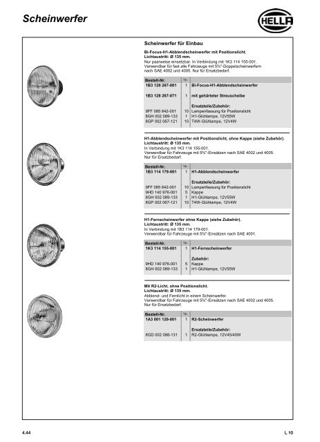 Hella Beleuchtung 2011/2012 - Technomag