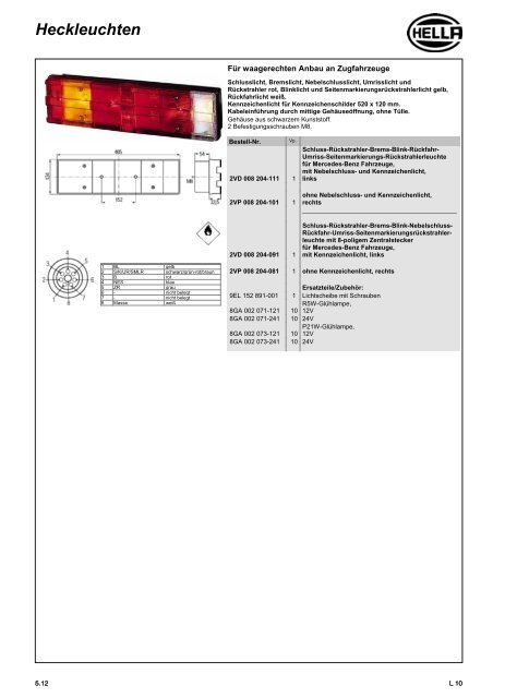 Hella Beleuchtung 2011/2012 - Technomag