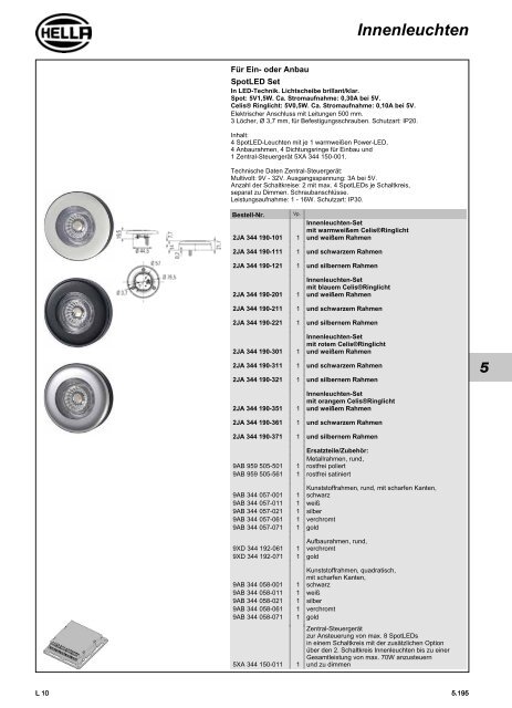 Hella Beleuchtung 2011/2012 - Technomag