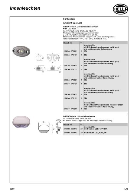 Hella Beleuchtung 2011/2012 - Technomag