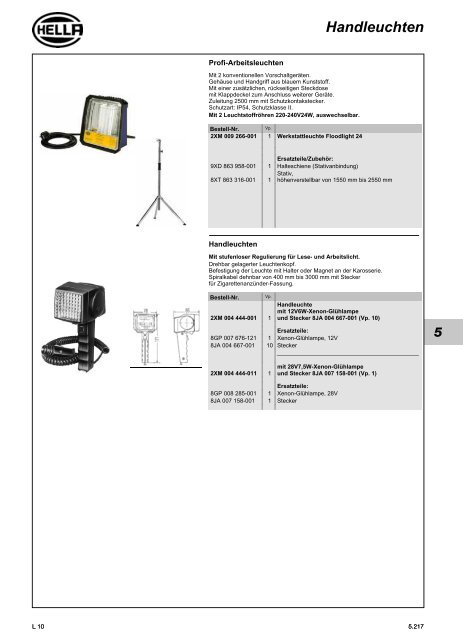 Hella Beleuchtung 2011/2012 - Technomag