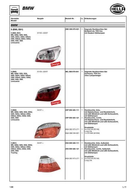 Hella Beleuchtung 2011/2012 - Technomag