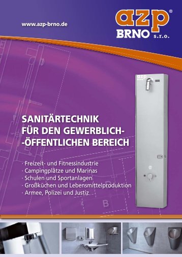 Katalog - für den gewerblichöffentlichen Bereich - AZP Brno sro