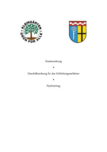 Gartenordnung - Kreisverband Mönchengladbach der Kleingärtner ...