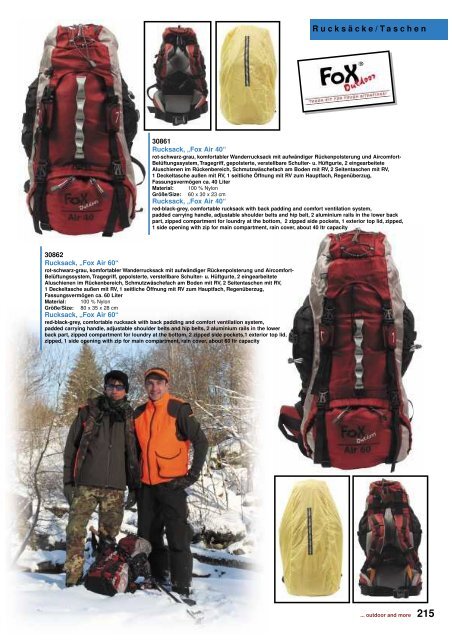 Outdoor - Camping Katalog 2011 - DaGecko