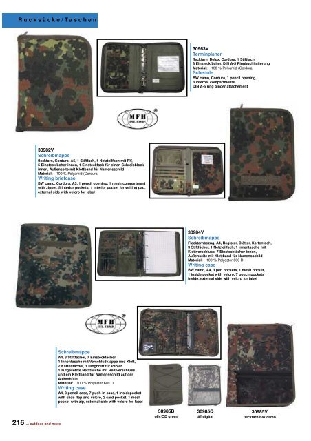 Outdoor - Camping Katalog 2011 - DaGecko