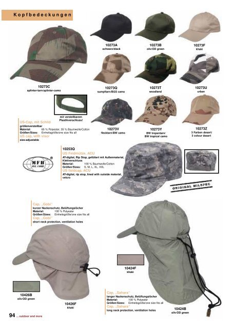 Outdoor - Camping Katalog 2011 - DaGecko