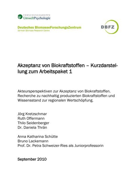Schütte, A., Schweizer-Ries, P., Lackemann, B. - Forschungsgruppe ...