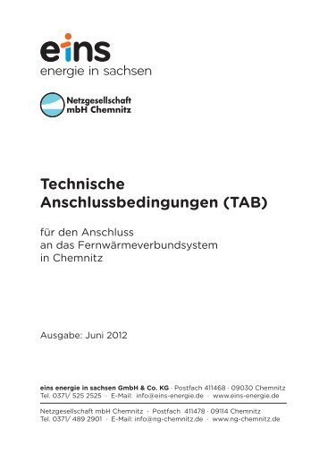 Technische Anschlussbedingungen (TAB) - bei eins