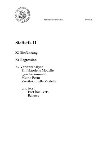 Statistik II