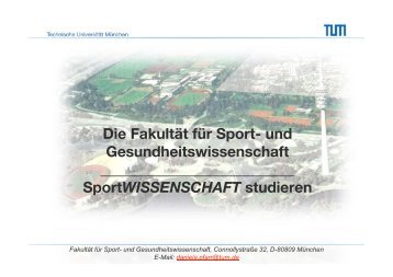 SportWISSENSCHAFT studieren - Fakultät für Sportwissenschaft der ...