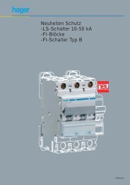 Neuheiten Schutz -LS-Schalter 10-50 kA -FI-Blöcke -FI ... - Hager