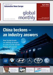 APRIL Global Monthly: China beckons -- an ... - Automotive News