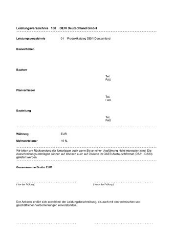 Freiflächen - Ausschreibung (pdf) - Danfoss.com