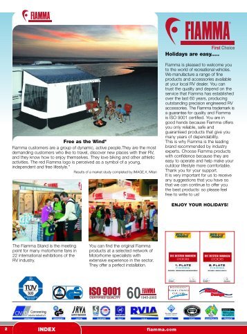 INDEX Holidays are easy..... - Motorcaravanning.co.uk