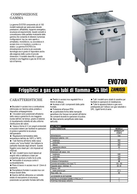 Friggitrici a gas con tubi di fiamma - 34 litri - Electrolux