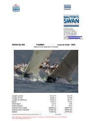 SWAN 60.004 FIAMMA Launch Date: 1995 - Nautor's Swan UK