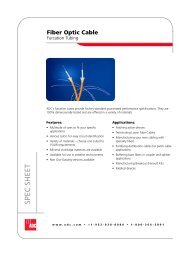 Fiber Optic Cable Furcation Tubing - 101456AE - ADC.com
