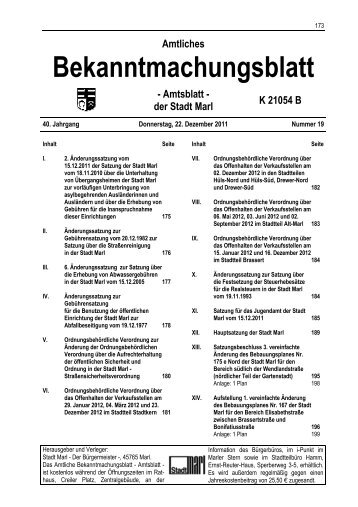 Bekanntmachungsblatt - Marl