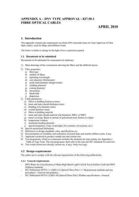 appendix a – dnv type approval 2.9 - 827.50-1 - DNV Exchange