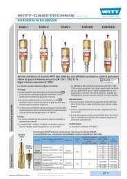 E460 -1, -2, -3, SK - dati tecnici Valvole - WITT Gasetechnik GmbH