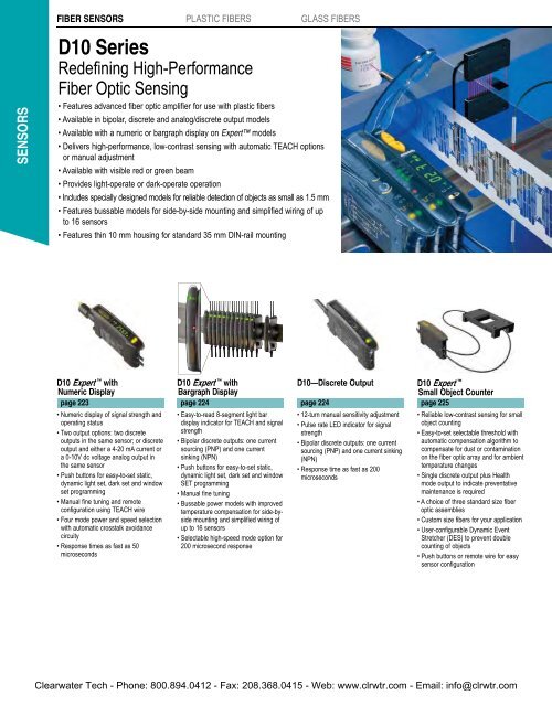 Banner D10DPFP Fiber Optic Sensor 12-24v-dc 