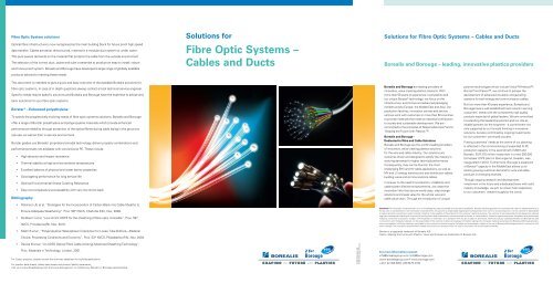 Fibre Optic Systems – Cables and Ducts - Borealis