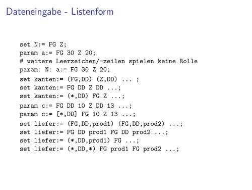 AMPL -- Eine kurze Einführung - M1