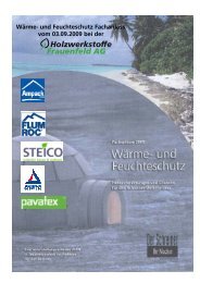 Wärmedämmung mit Glas - Holzwerkstoffe Dünner AG