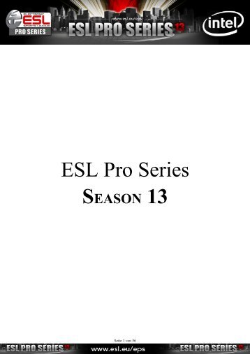 Regelwerk der ESL Pro Series
