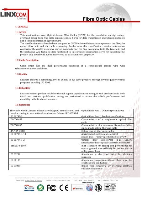 Fibre Optic Cables - linx-com.com