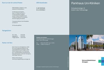 Flyer Patientenparkhaus - Frauenklinik