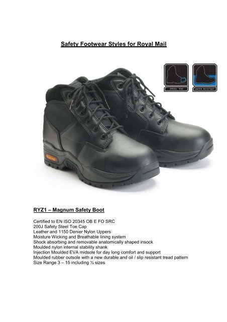 magnum safety boots