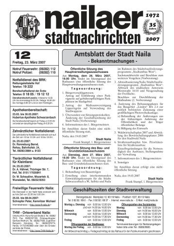 stadtnachrichten - Stadt Naila