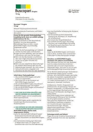 Dragées 10 mg G ebrauchsinformation - Home selfmedic.de