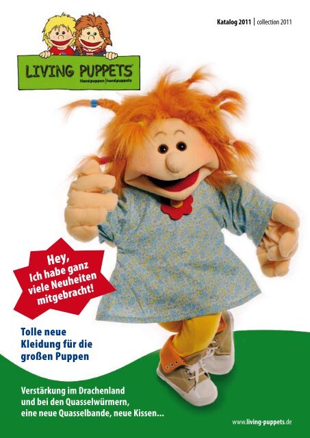 Living Puppets W242 Paulalein Handpuppe 35 cm Pferdeschwanz Kapuzen-Sweatshirt 