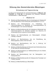 Sitzung des Gemeinderates Marpingen - Gemeinde Marpingen