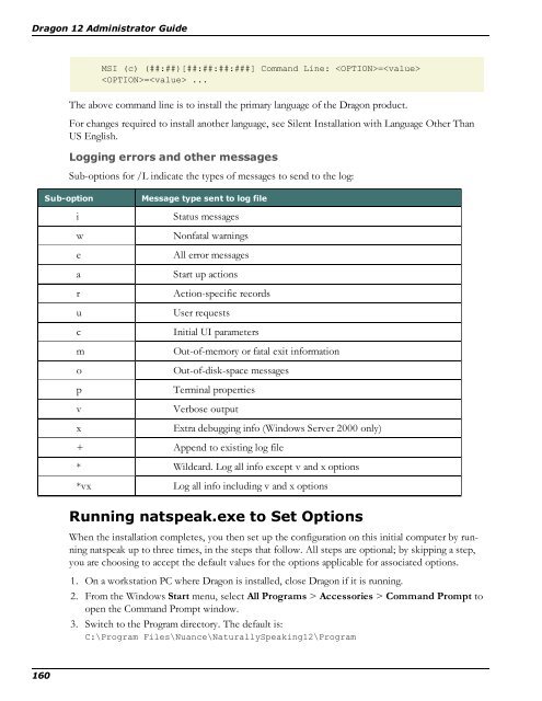 Dragon NaturallySpeaking 12 Administrator Guide - Nuance