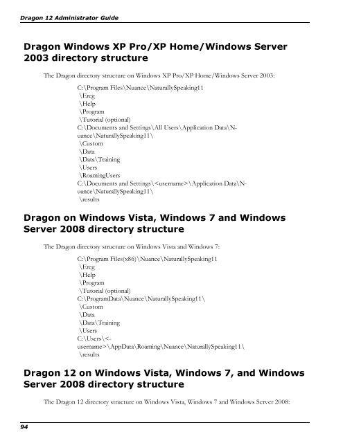 Dragon NaturallySpeaking 12 Administrator Guide - Nuance